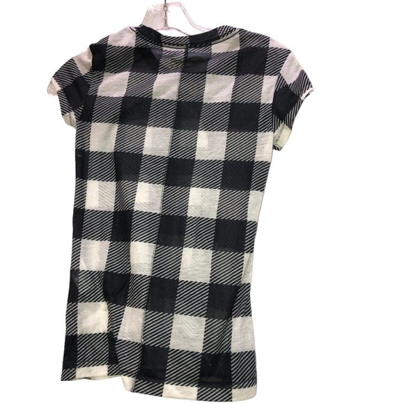 rag & bone black white buffalo check t-shirt top XXS - Picture 4 of 4